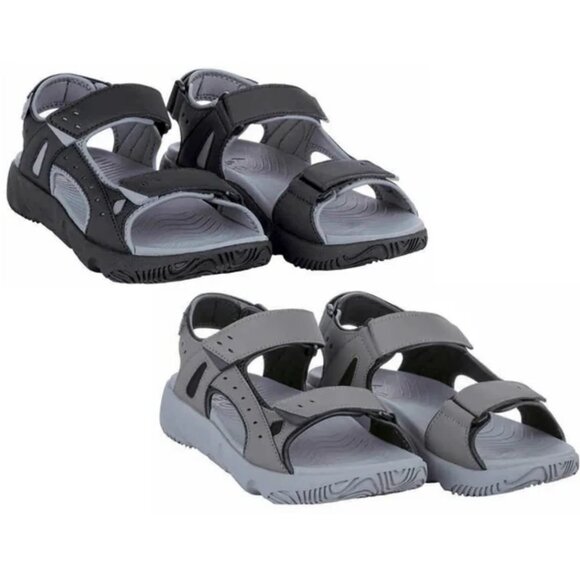 NWoT Hurley Men's Clasp Adjustable Strap Sandals Gray Black Size 9-12 $50 5C207 - Picture 1 of 6